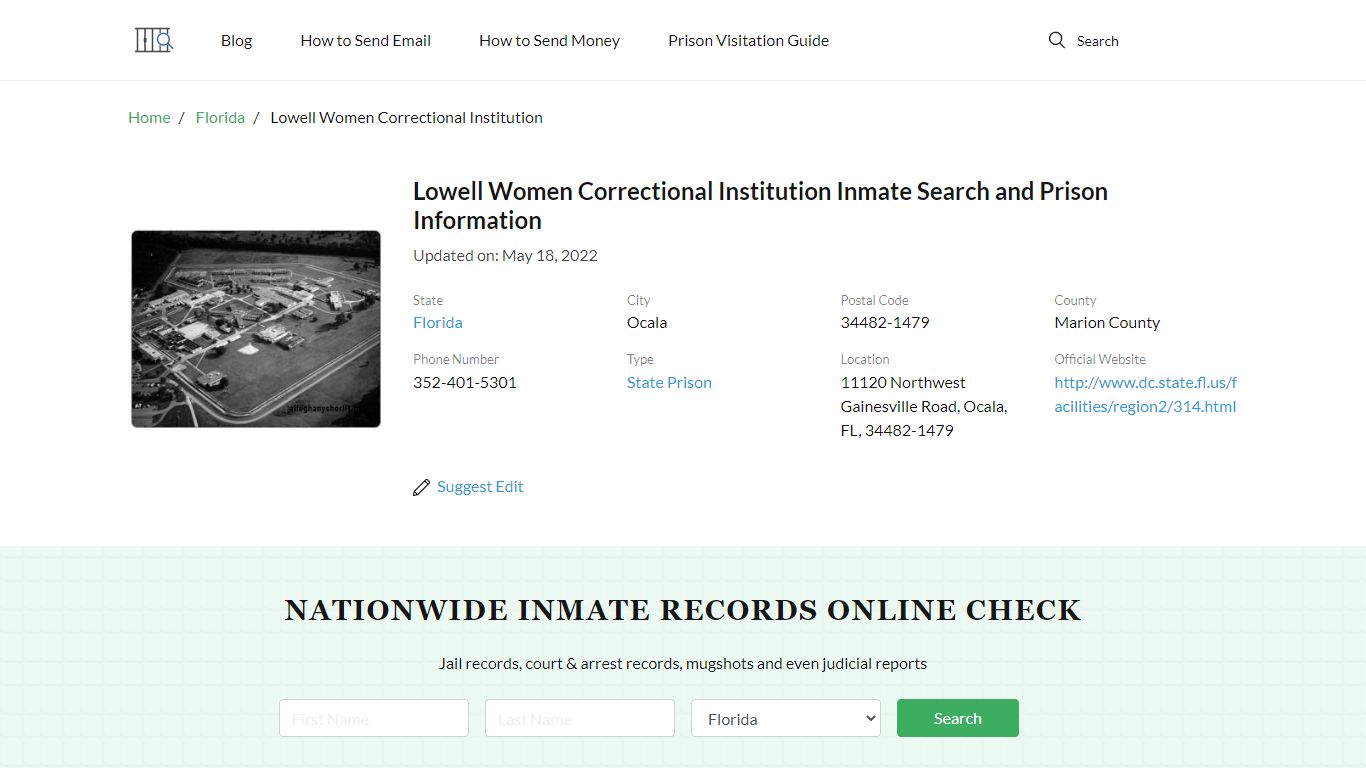 Lowell Women Correctional Institution Inmate Search ...